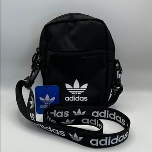 Adidas Black Belt Bag with Logo Strap